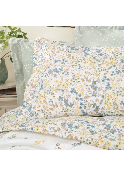 Bedding Lois Çift Kişilik Pikeli Yatak Örtüsü Takımı - Adaçayı