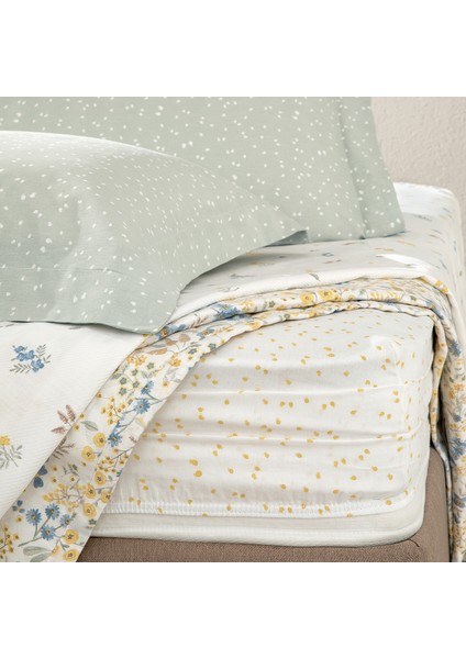 Bedding Lois Çift Kişilik Pikeli Yatak Örtüsü Takımı - Adaçayı