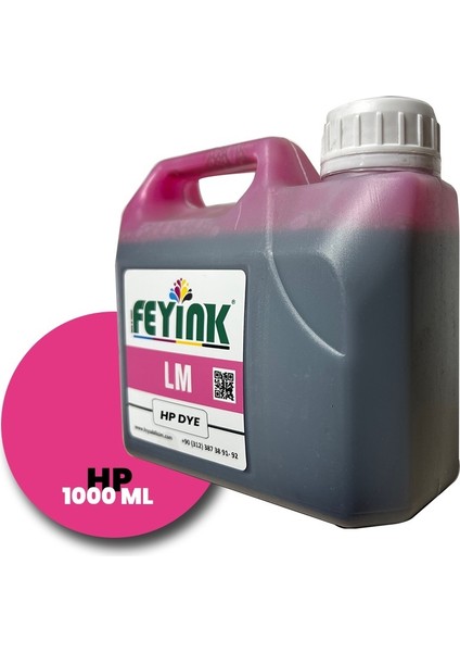 Feyink® Hp Vivera T Serisi Plotter Dye Kartuş Dolum Mürekkebi T610/T770/T790/T795/T920/T2300/LM (Light Magenta) -1000ML-