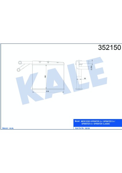 Kale 352150-KALORİFER Radyatörü Sprınter 2t-3t-4t W901-W905 00