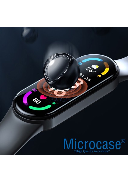 Xiaomi Mi Band 8 Tam Kaplayan Kavisli Ekran Koruyucu 3D Pet Film - Siyah AL3385 modelleri