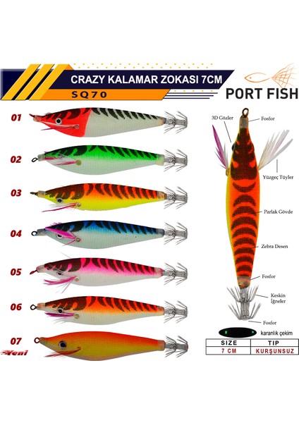 Crazy Kalamar Zokası 7 cm