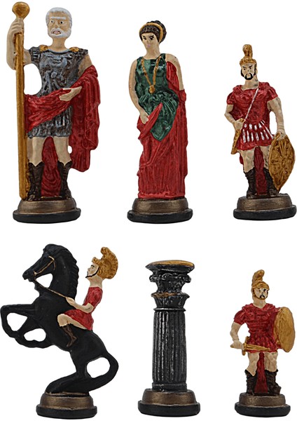 (Sadece Satranç Taşı Isteyene) Gifthome Battal Boy Metal Roma Pastel Satranç Taşı