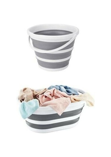 Katlanabilir Multi 5’li Set - Kova Sepet Maşrapa Badya Süzgeç fırsatları