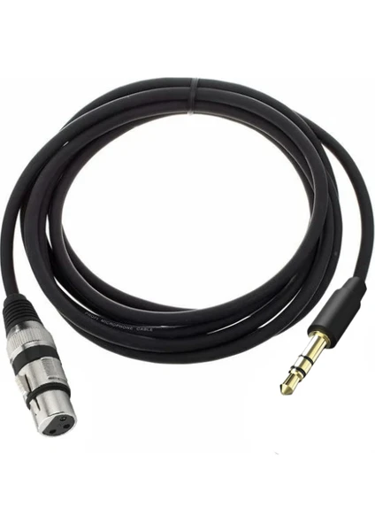 Xlr Kablo Dişi-3.5mm Stereo Jak 1 M - 3 M - 5 M - 10 M - 15 M - 20 M