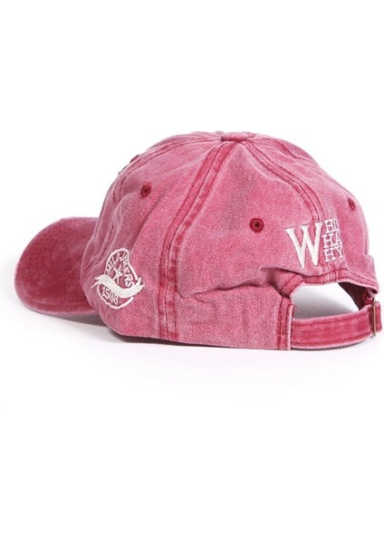 Unisex Bordo W Eskitme Şapka modelleri