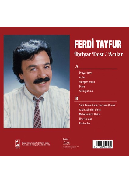 Sembol Plak Ferdi Tayfur - Ihtiyar Dost / Acılar (Plak)