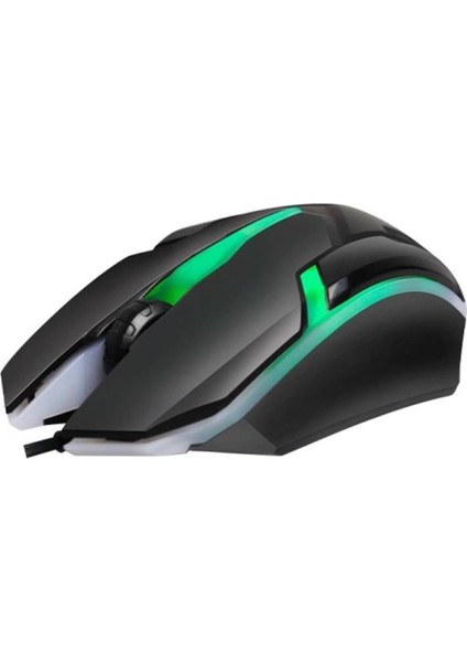 C-5928 Oyuncu Rainbow/usb/rgb Işıklı Klavye Mouse Türkçe Q