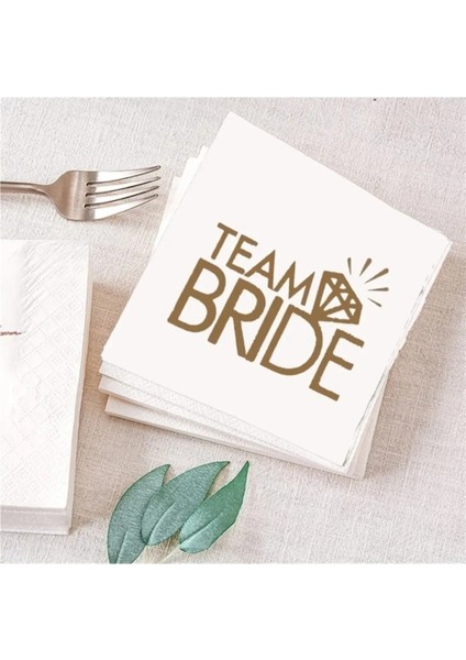 Team Bride Gold Varak Baslkılı After Parti Peçete 16'lı