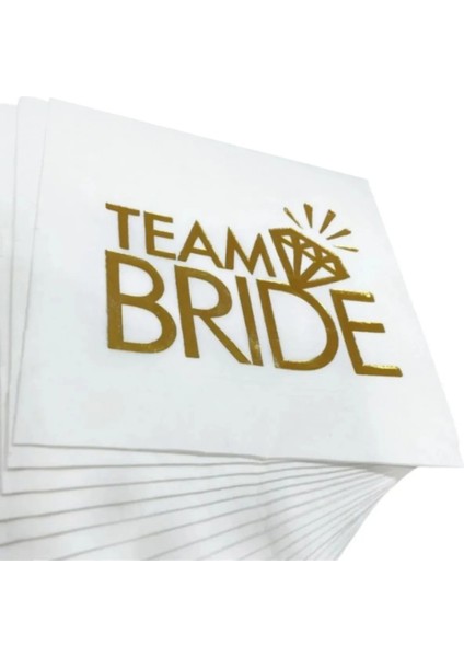 Team Bride Gold Varak Baslkılı After Parti Peçete 16'lı