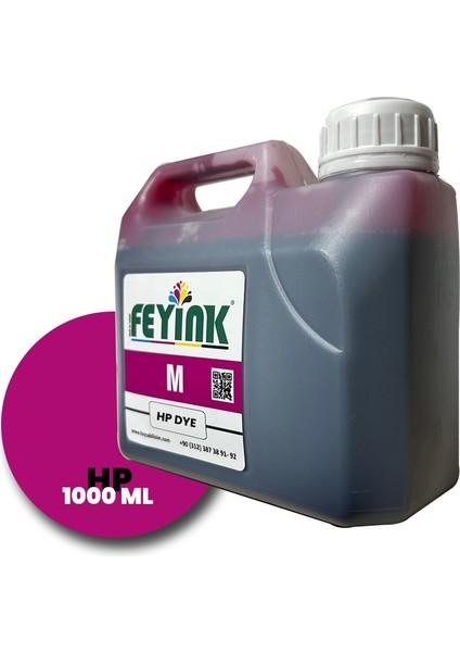 Feyink® Hp Vivera T Serisi Plotter Dye Kartuş Dolum Mürekkebi T610/T770/T790/T795/T920/T2300/M (Magenta) -1000ML-