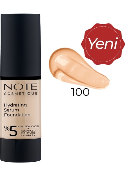 Hydrating Nemlendirici Etkili Hyaluronik Asitli SPF 50 Serum Fondöten 100