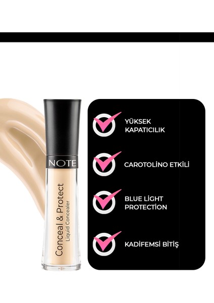 Conceal & Protect Likit Concealer Göz Altı Kapatıcısı 02