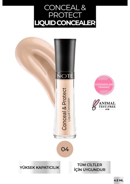 Conceal & Protect Likit Concealer Göz Altı Kapatıcısı 04