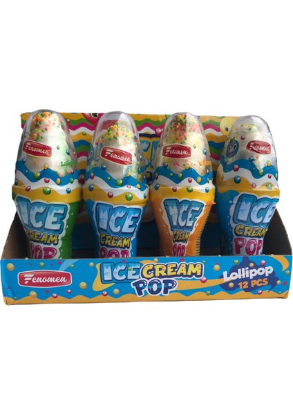 Ice Cream Pop Lollipop - Dondurma Lolipop Şeker 12'li