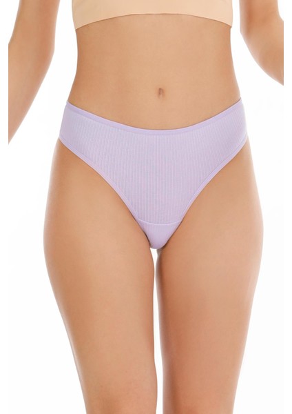 Kadın Fitilli Brazilian Tanga 7 Li Paket Set - Açık Renk