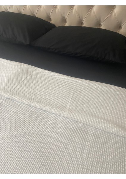 Tek Kişilik Pike %100 Pamuklu Lastikli Çarşaf Yastık Kılıfı Takım 3 Parça