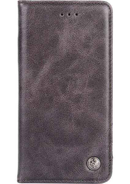 Vivo Iqoo Z7X Gray Için Magnetik Olmayan Retro Telefon Kılıfı (Yurt Dışından)