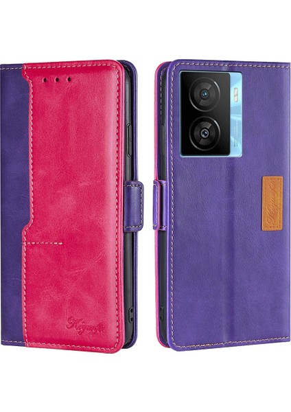 Vivo Iqoo Z7X Mor + Gül Kırmızı Için Yan Toka Pu Kılıf (Yurt Dışından) fiyatları