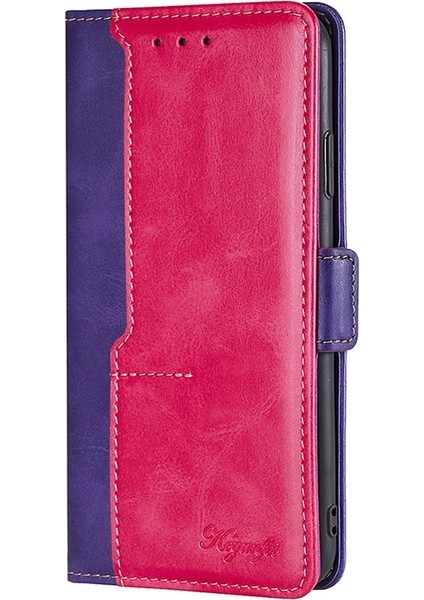 Vivo Iqoo Z7X Mor + Gül Kırmızı Için Yan Toka Pu Kılıf (Yurt Dışından) fırsatları