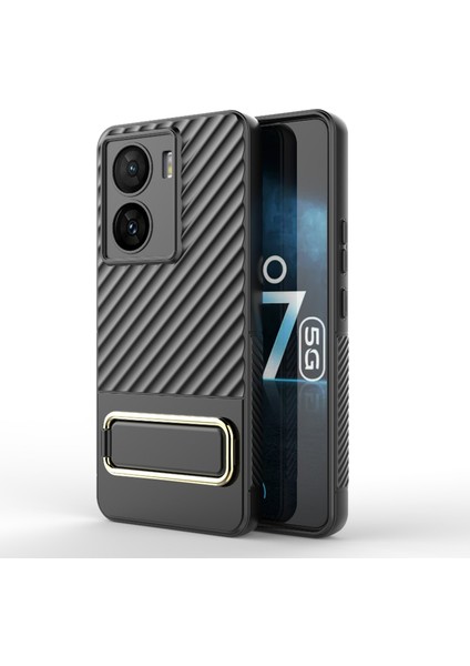 Vivo Iqoo Z7 5g Global Siyah Için Dalgalı Dokulu Telefon Kılıfı (Yurt Dışından) fiyatları