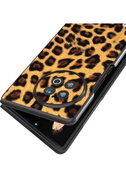 Vivo x Fold2 Altın Leopar Için Siyah Edge Leopar Kılıfı (Yurt Dışından) fırsatları