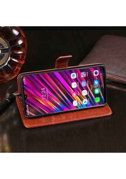 Vivo V11 Pro Çılgın At Doku Deri Kılıfı Gül Kırmızı (Yurt Dışından) indirimleri