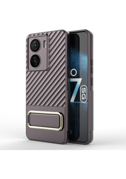 Vivo Iqoo Z7 5g Global Brown Için Dalgalı Dokulu Telefon Kılıfı (Yurt Dışından) fırsatları