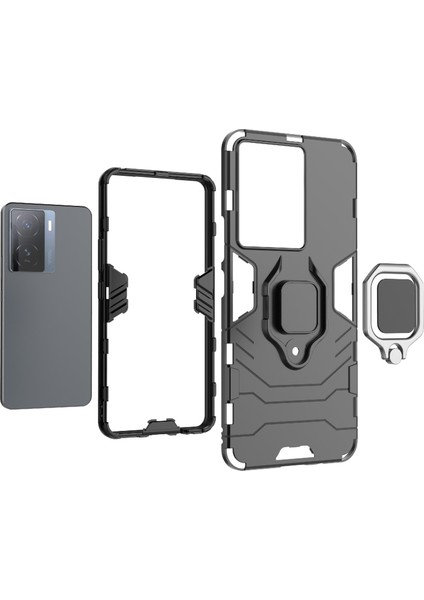 Vivo Iqoo Z7 5g Global Siyah Için Pc + Tpu Manyetik Telefon Kılıfı (Yurt Dışından) fiyatları