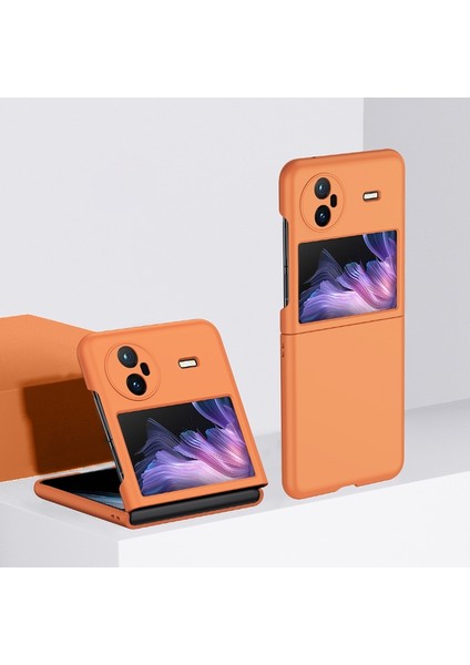 Vivo x Flip Turuncu Için Cilt Fe Telefon Kasası (Yurt Dışından)