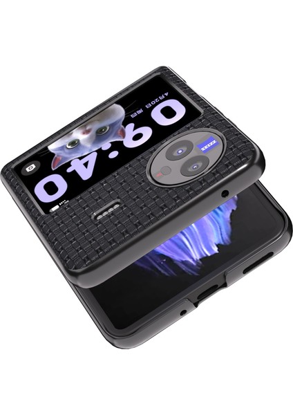 Vivo x Flip Black Için Orijinal Lüks Telefon Kılıfı (Yurt Dışından)