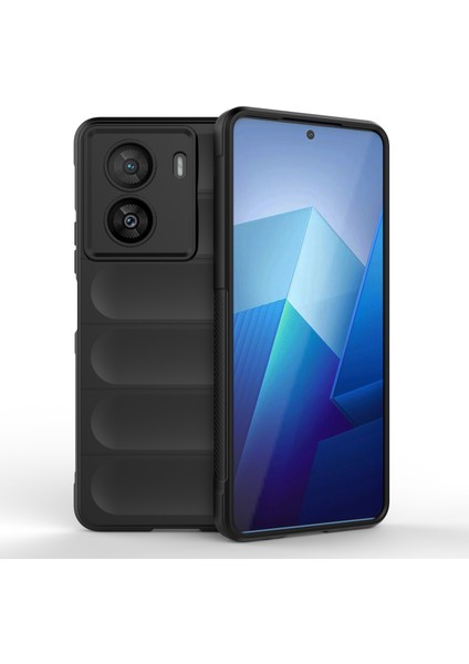 Vivo Iqoo Z7X Siyah Için Tpu + Flann Telefon Kılıfı (Yurt Dışından)