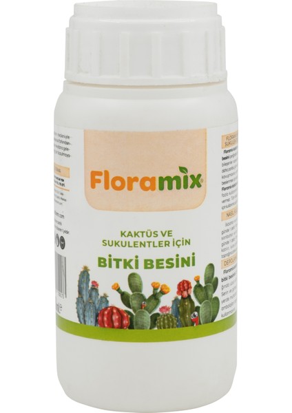 3'lü Floramix Bitki Besini 250ML (Çiçekli Bitki, Yeşil Yapraklı, Kaktüs) modelleri