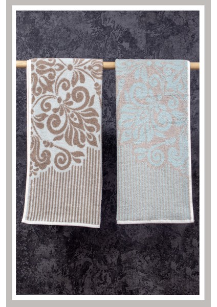 %100 Penye Pamuğu 50 x 100 cm İpliği Boyalı 2'li Set Biella Havlu