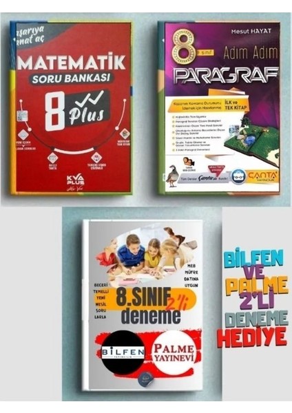 8.Sınıf Plus Matematik Soru + Adım Adım Paragraf + 2'li Deneme