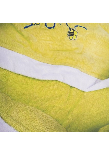 Gold Bamboo Kapüşonlu %100 Pamuk Kadife Çocuk Bornozu Kız - Erkek fırsatları