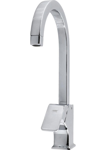 Kuğu Mix Uzun Banyo Lavabo Musluğu Eyve Sıcak Soğuk Çift Su Girişli Çeşmesi Bataryası 36 cm
