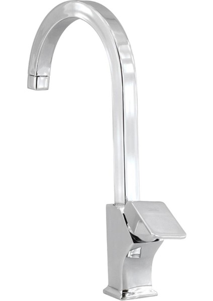 Kuğu Mix Uzun Banyo Lavabo Musluğu Eyve Sıcak Soğuk Çift Su Girişli Çeşmesi Bataryası 36 cm