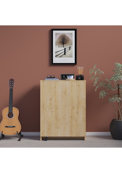 Çalışma Odası Fonksiyonel Kitaplık + Katlanır Masa MD002
