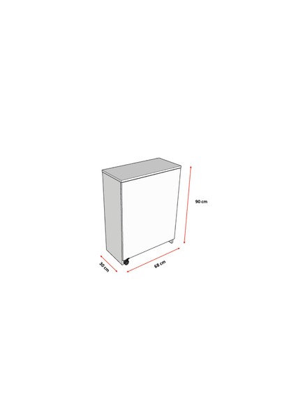 Çalışma Odası Fonksiyonel Kitaplık + Katlanır Masa MD002