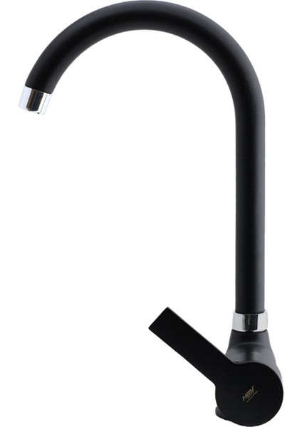 Banyo Lavabo Musluğu Siyah Bataryası Mix Eyve Sıcak Soğuk Çift Su Girişli Çeşmesi 34 cm