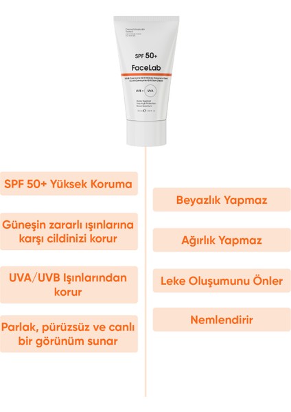 Yüksek Koruyucu SPF50+ Leke Karşıtı Güneş Kremi