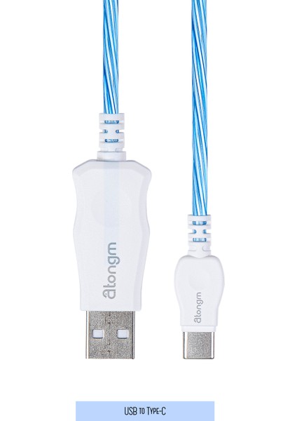 Atongm Light USB C Tipi Kablo Hızlı Şarj Veri Kablosu Hızlı Şarj 3.0/2.0 (1.2m)