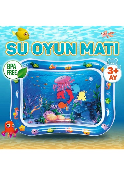 Filli Kutum Bebek Su Oyun Matı Tummy Time Karın Üstü Aktivite Zamanı Ahtapot ve Balıklar