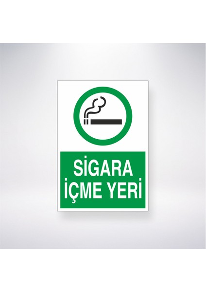 Sigara Içme Yeri 21X30 cm Yapışkanlı Levha