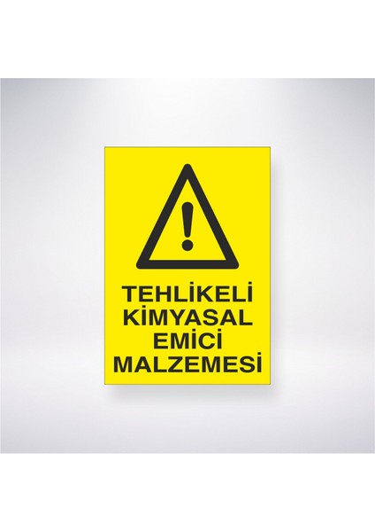 Tehlikeli Kimyasal Emici Malzemeler 21X30 cm Yapışkanlı Levha