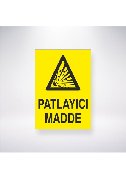Patlayıcı Madde 21X30 cm Yapışkanlı Levha