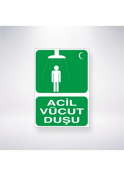 Acil Vücut Duşu 21X30 cm Yapışkanlı Levha
