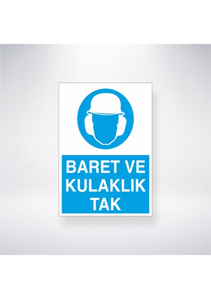 Baret ve Kulaklık Tak 21X30 cm Yapışkanlı Levha