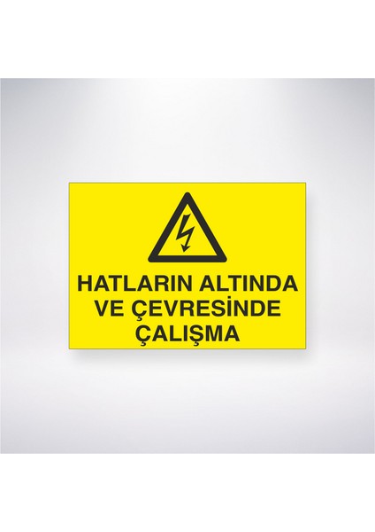 Hatların Altında ve Çevresinde Çalışma 21X30 cm Yapışkanlı Levha